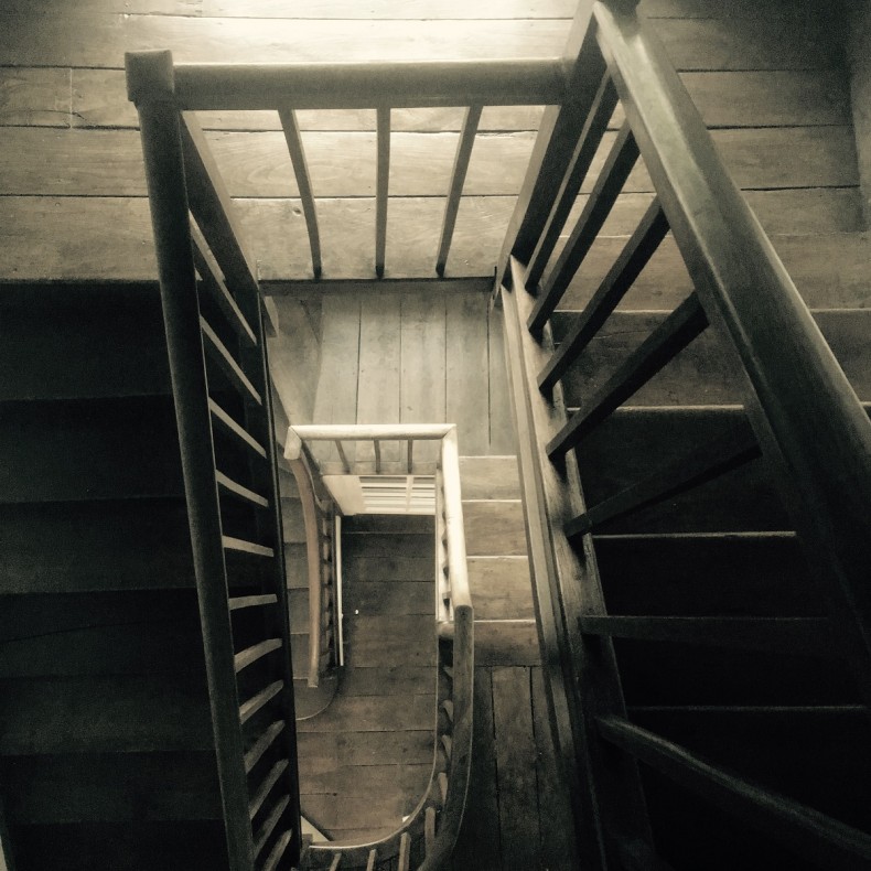 Sycamore House spiral staircase sepia 1200